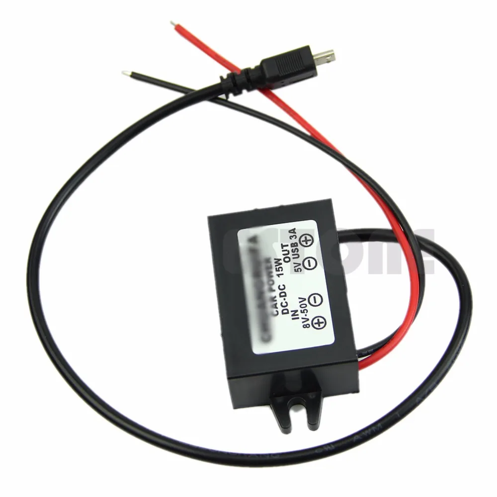 

Supply Power Converter DC DC Module 8-50V to 5V Micro USB OUTPUT 12V/24V to 5V