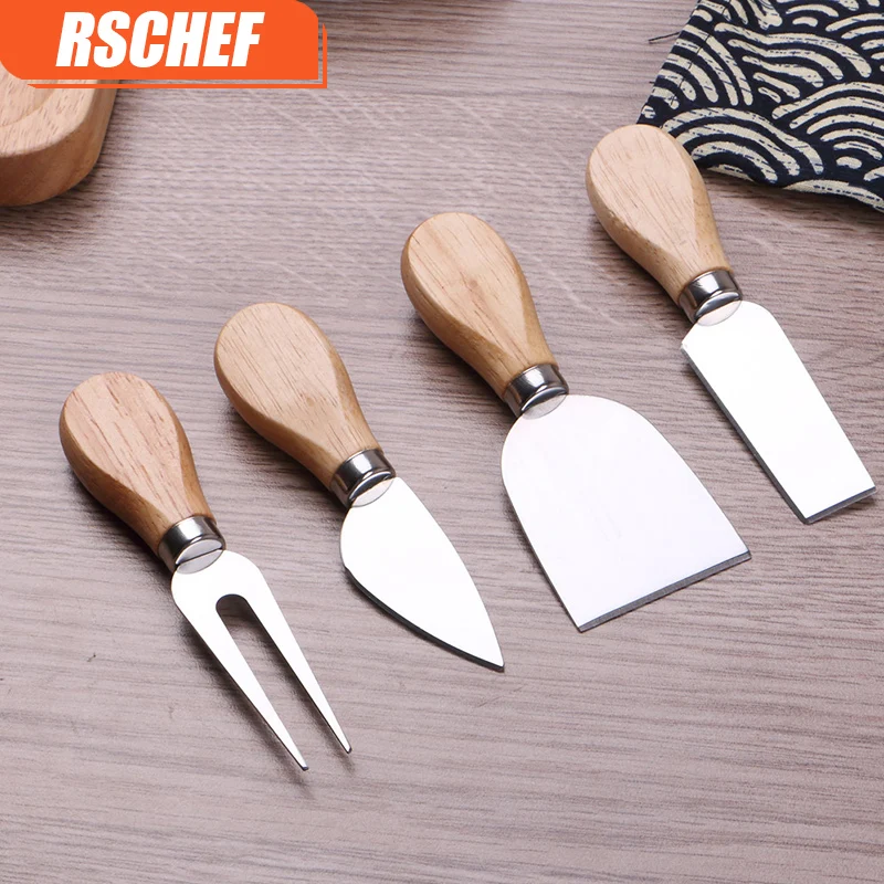 RSCHEF 1 комплект из 4 х предметов ножи нож для сыра с дубовой ручкой/Кухня