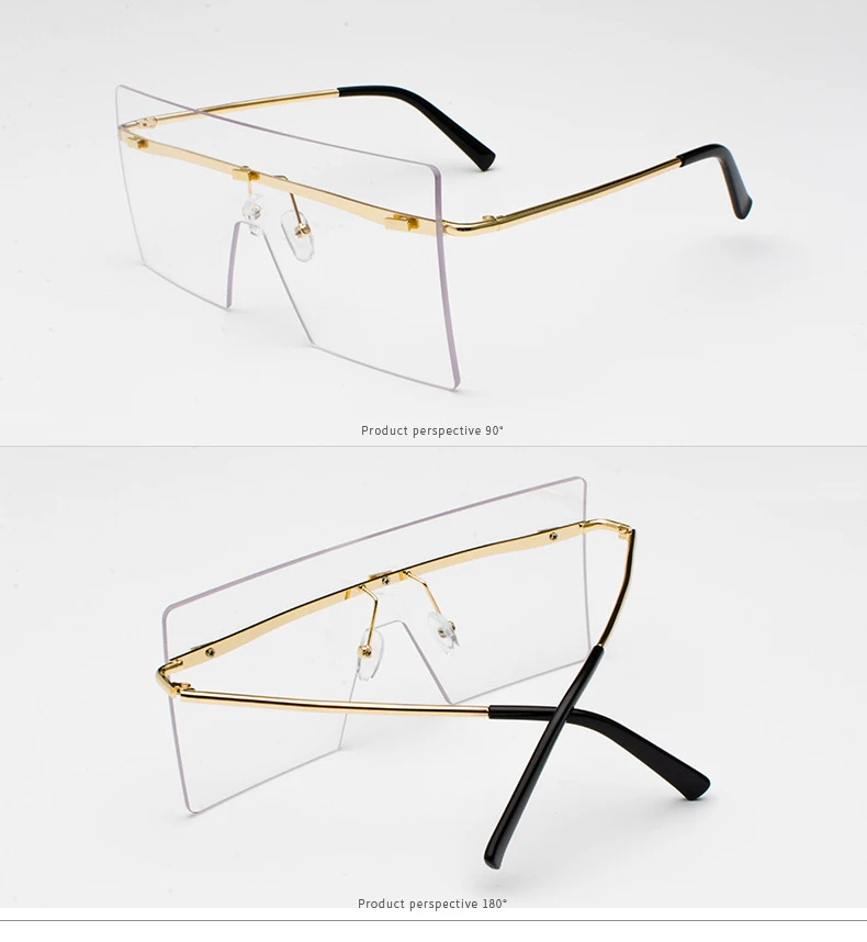 LEIDISEN модные квадратные солнцезащитные очки для мужчин и женщин, винтажные негабаритные очки без оправы, зеркальные, брендовые дизайнерские очки