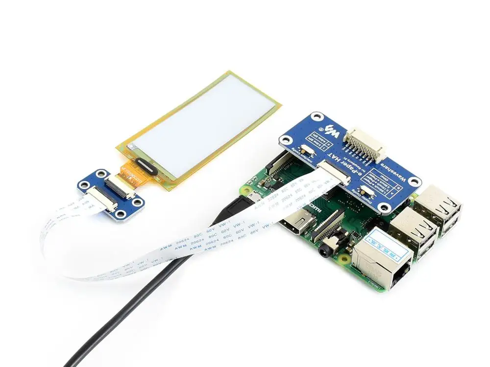 Hat para Raspberry Waveshare Polegada Flexível E-ink Display pi 2.9 - Imagem 5