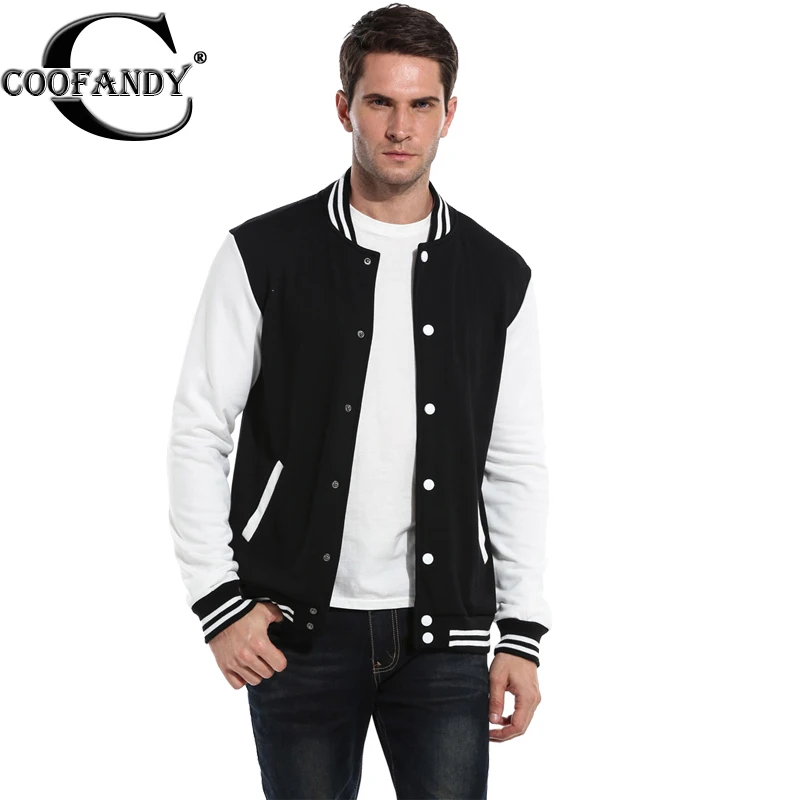 Coofandy Men Baseball Coat autumn Winter Fashion Long Sleeve Button