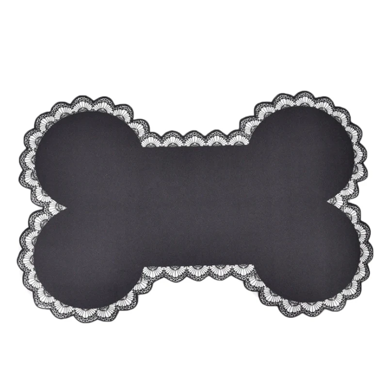 

43*28CM Bone-shaped Pet Feeding Mats Non-slip Pet Dogs Cats Bowl Mat Pad Food Water Bottle Feeding Placemat Pet Supplies