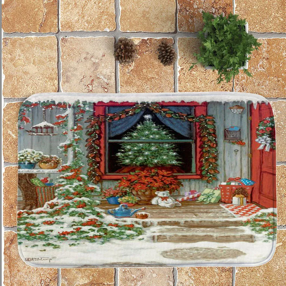 Christmas area rug Welcome Doormats Indoor Home Carpets Decor 40x60CM colorful rugs tapete infantil area rug