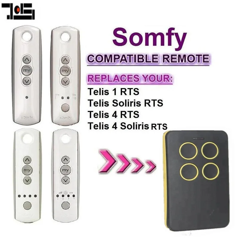 Us 4 0 8 Off The Remote For Somfy Telis 4 Rts Somfy Telis 4 Soliris Rts Garage Door Remote Control In Door Remote Control From Security