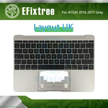 Английский серый Topcase C корпус подставка для Macbook retina 12 ''A1534 Топ чехол с британская раскладка клавиатуры EMC 3099