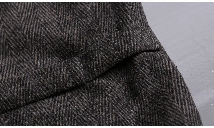 Męskie marki bez rękawów kurtka kamizelka męska garnituru moda męska brytyjski styl Slim Woolen bawełna Single breasted Vintage kamizelka -