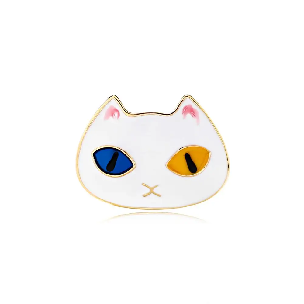 

Lkeran New popular brooch fashion cartoon cat brooch delicate alloy drop oil cute animal brooch for clothing decoration