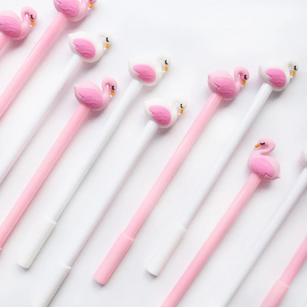 

4Pcs Cute Flamingo Gel Pen Writing Black Ink Pens Novelty Gift School Office Supply