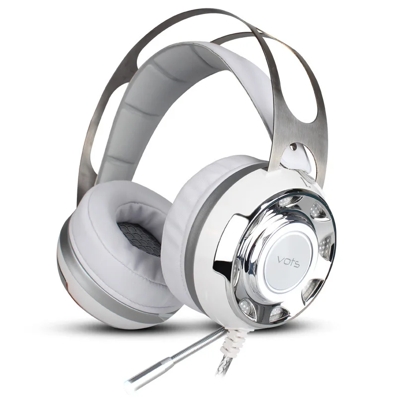 

Wired Gaming Headset PC Game Music Headset LED Luminous Vibration Headphones with Microphone for Computer Laptop Phone Gamer