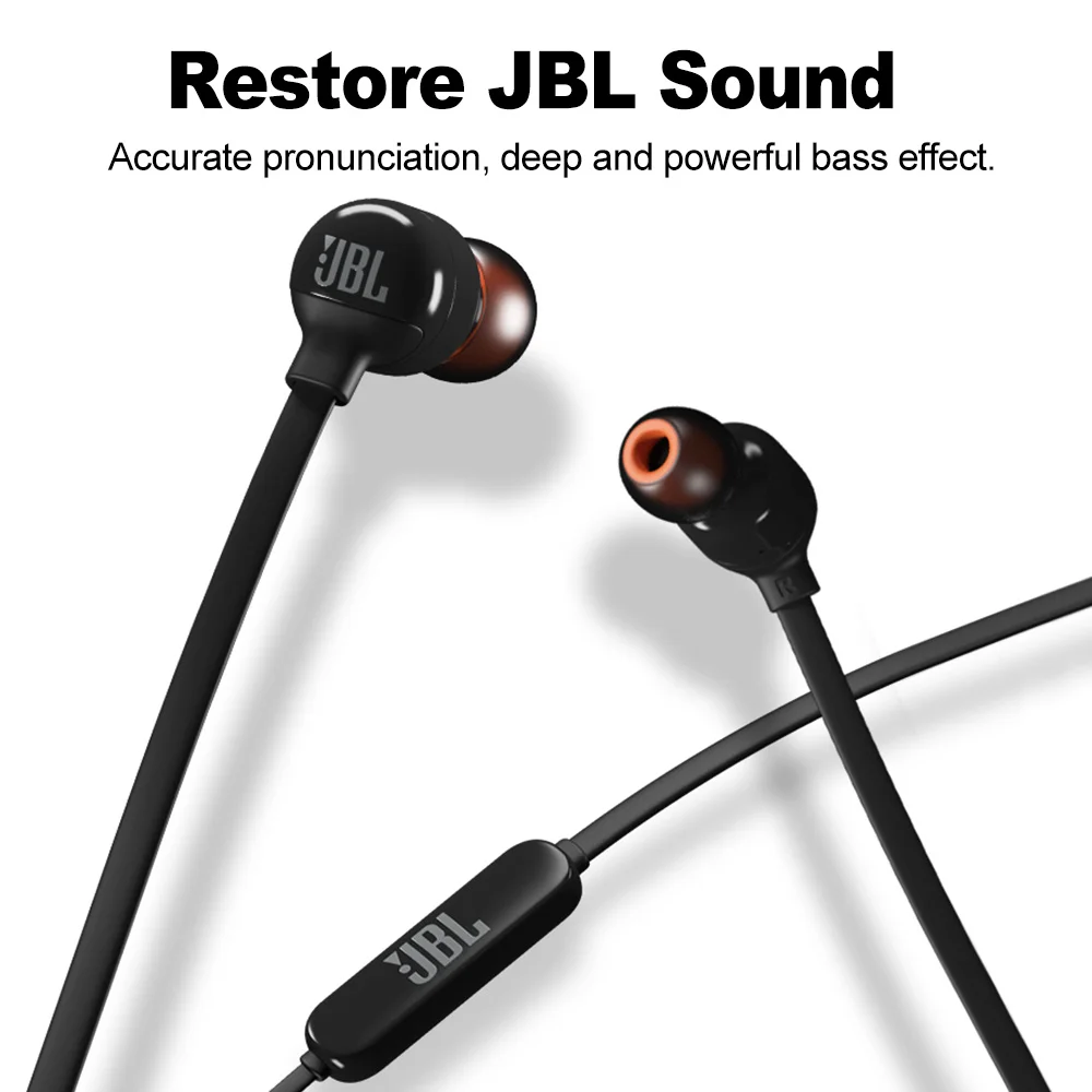 JBL TUNE T110BT беспроводные Bluetooth наушники Магнитная Спортивная гарнитура музыкальные наушники Поддержка громкой связи звонки с микрофоном