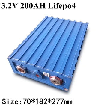 

4pcs 3.2v 200Ah Large Capacity Lifepo4 Battery Cell 200A 100ah for EV Solar Energy Power Supply System Fast Charge Cells Kit
