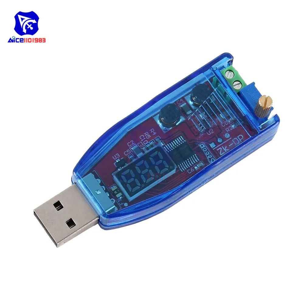 Светодиодный потенциометр Регулируемый USB преобразователь с 5 В в постоянный ток