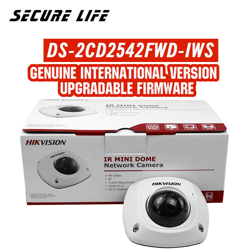 In stock Hikvision English version DS-2CD2542FWD-IWS 4MP Mini Dome wifi CCTV ip Camera POE WDR H.264+, P2P, two-way audio In stock Hikvision English version DS-2CD2542FWD-IWS 4MP Mini Dome wifi CCTV ip Camera POE WDR H.264+, P2P, two-way audio