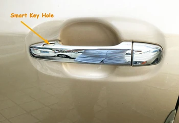 

Chromed ABS Plastic 8PCS Door Handle Cover Trim WITH SMART HOLE For Toyota Sienna 2011 12 13 14 15 16
