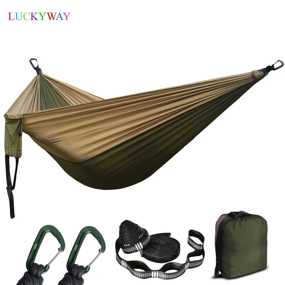 

2019 Dropshipping Lightweight Nylon Parachute Hammock Camping Garden Hamac Double Person Hamak for camping outdoor furniture