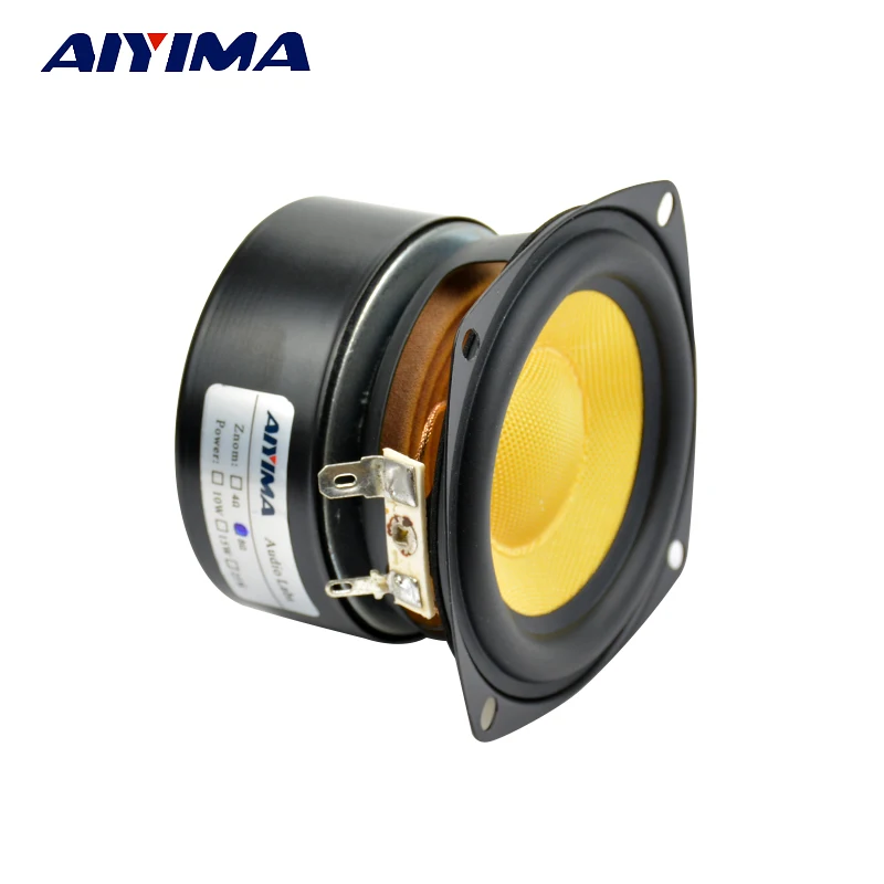 AIYIMA 2Pcs Audio Portable Speakers 3 Inch 4Ohm 25W Glass Fiber Midrange Bass loundspeaker For Stereo Home Theater System DIY