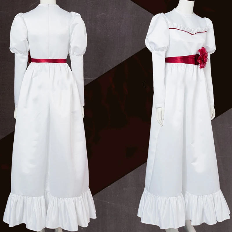 Костюм для косплея фильма Annabelle Женский костюм девочек страшное длинное белое