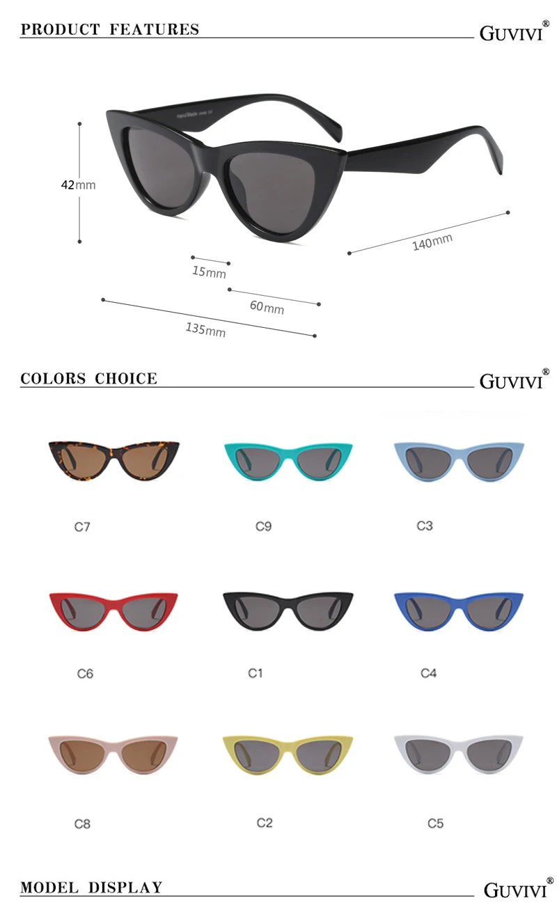 Новые фирменные дизайнерские женские солнцезащитные очки, Винтажные Солнцезащитные очки «кошачий глаз» для женщин, классическая черная оправа, солнцезащитные очки