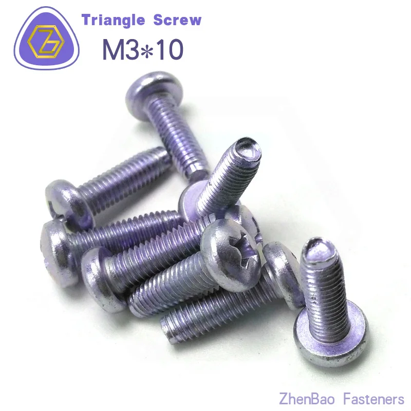M3 * 10 200 шт высококачественный треугольник распределения резьбы пенал мужской