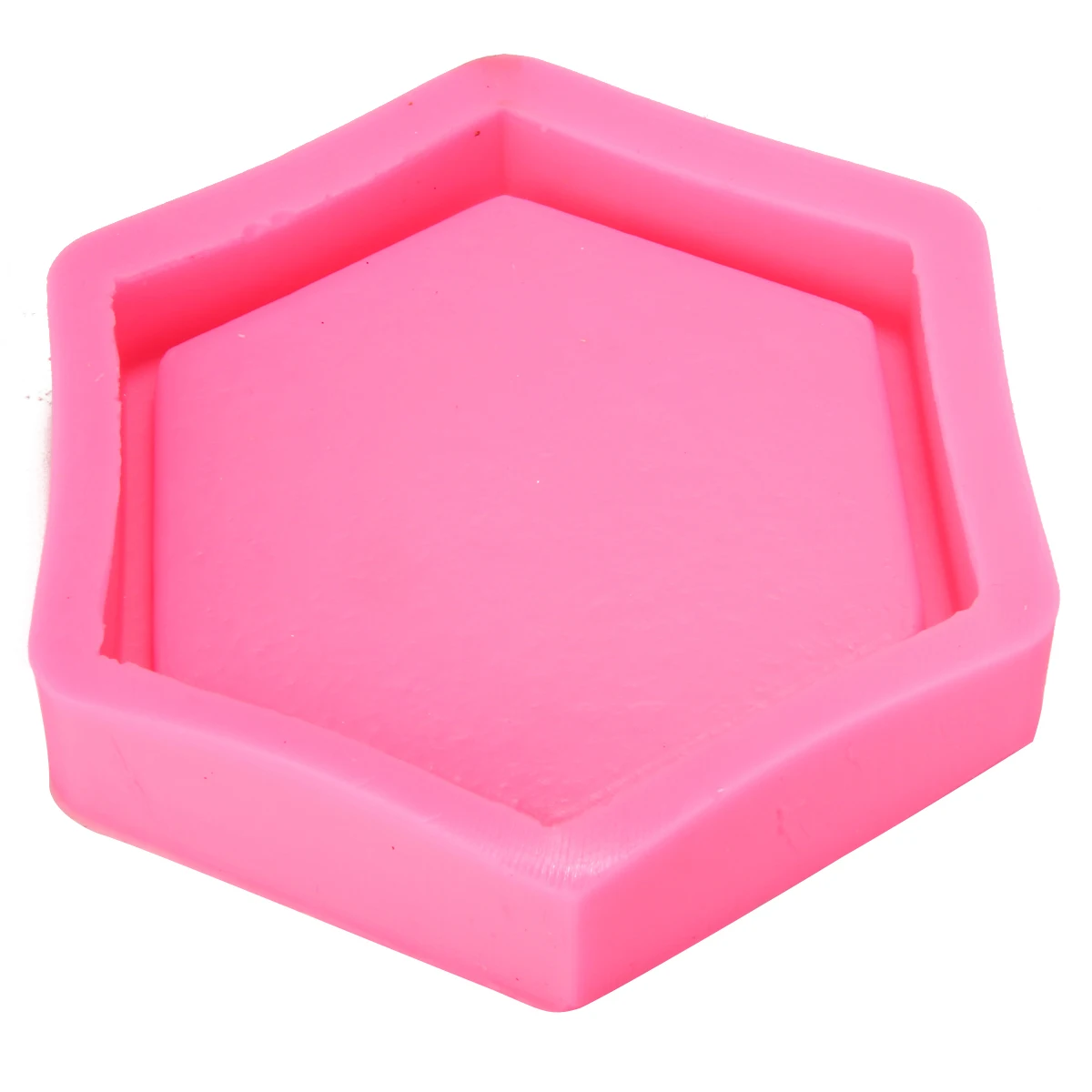 Hexagon Shaped Cement Mould Flowerpot Bottom Tray Molds Candlestick Crafts Concrete Planter Silicone Mold Colors Random