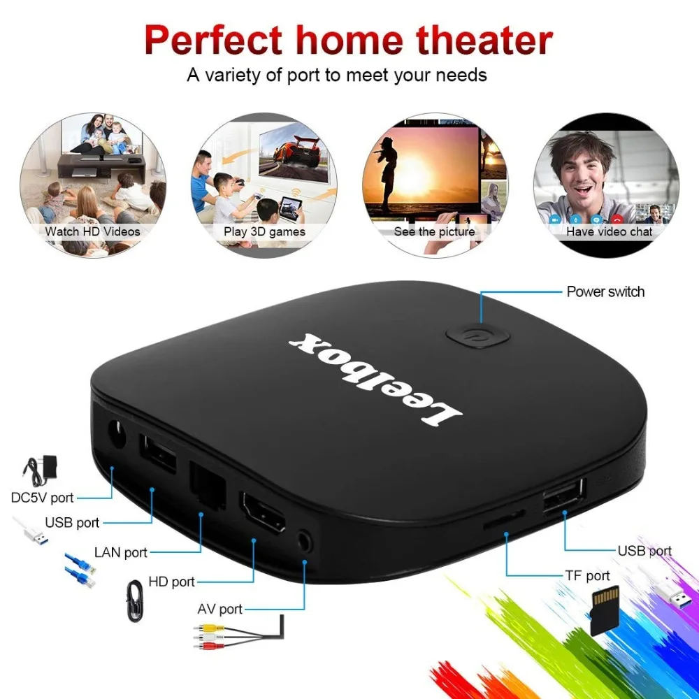 Leelbox Q2 Pro Android 8.1 Tv Box With Voice Remote 2gb 16gb Atv System Bt  4.0 2.4ghz Wifi Media Player Iptv Hd Android Tv Box - Set Top Box -  AliExpress