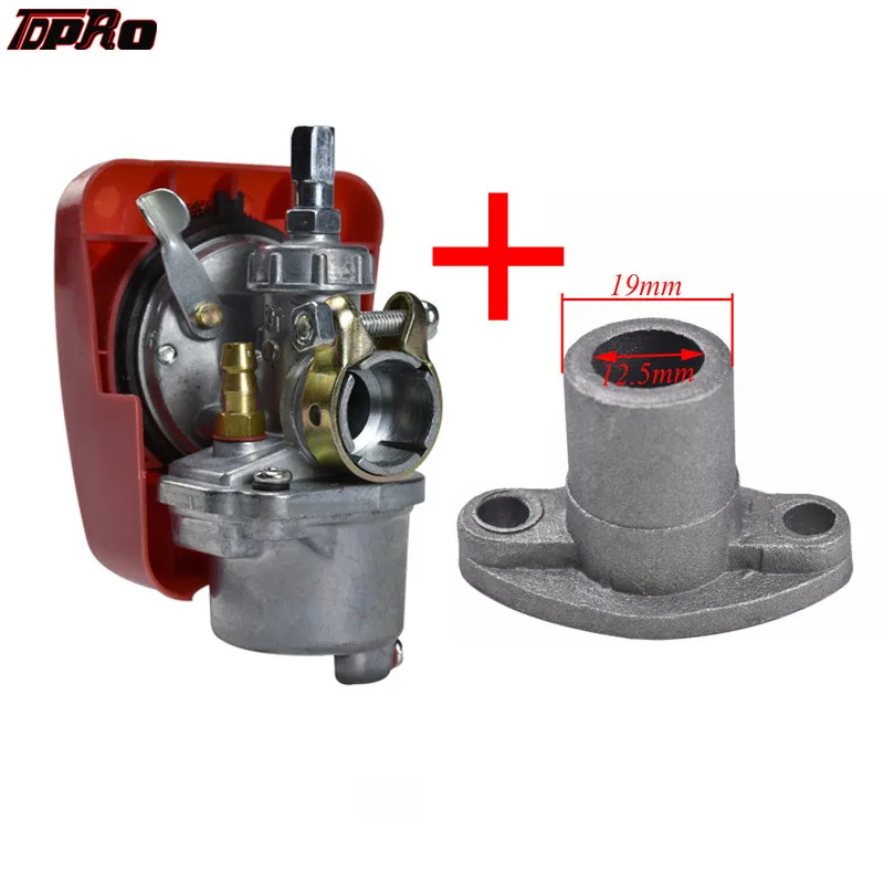 

TDPRO Motorcycle Carburetor Intake Manifold Bicycle Motorized Carburador For 49cc 60cc 66cc 80cc 2 Stroke Pitbike Bicycle