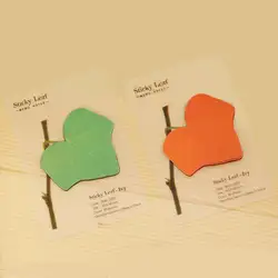 Kawaii Мини-лист Блокнот Творческий моделирование листьев заметки отметить Бумага лист плюща канцелярский школьный офисный поставки