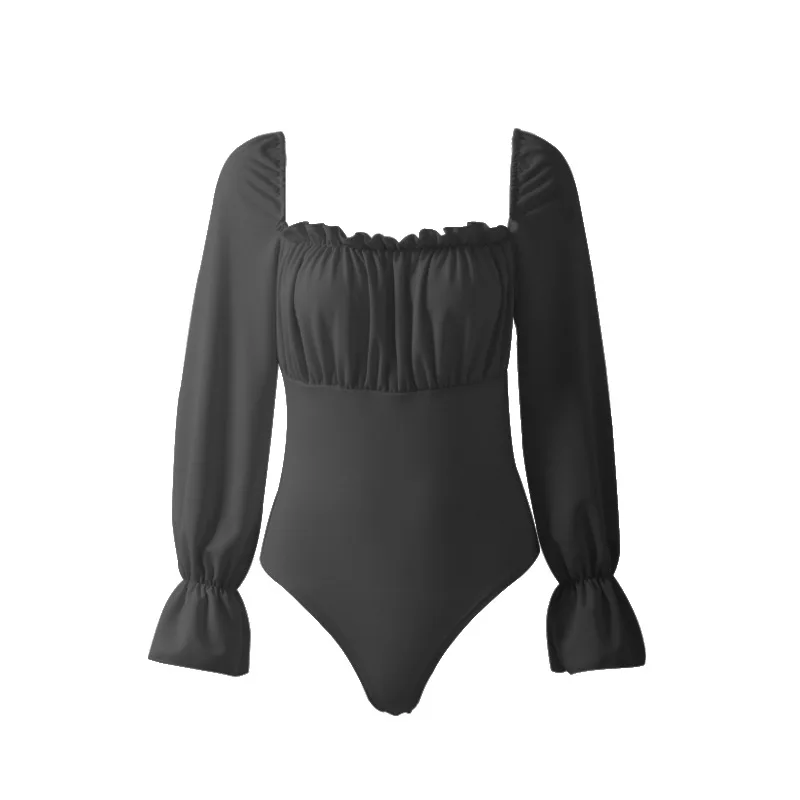 Ins Palace Style Backless Lace Up Bandages Jumpsuits For Women Ladies Bubble Long Sleeve Bodysuits One-piece Clothes 2019 New Ins Palace Style Backless Lace Up Bandages Jumpsuits For Women Ladies Bubble Long Sleeve Bodysuits One-piece Clothes 2019 New