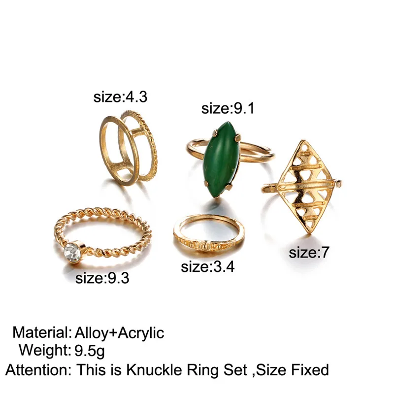 H: HYDE 21 стиль, винтажные кольца на кончик пальца для женщин геометрической формы, в стиле бохо, набор колец с цветами и кристаллами, богемные ювелирные изделия на палец средней длины, Bague Femme