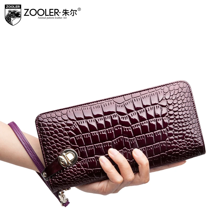 ZOOLER 2018 new genuine leather wallets woman alligator pattern zipper wallet purse famous brand OL lady coin long purses #5303 ZOOLER 2018 new genuine leather wallets woman alligator pattern zipper wallet purse famous brand OL lady coin long purses #5303