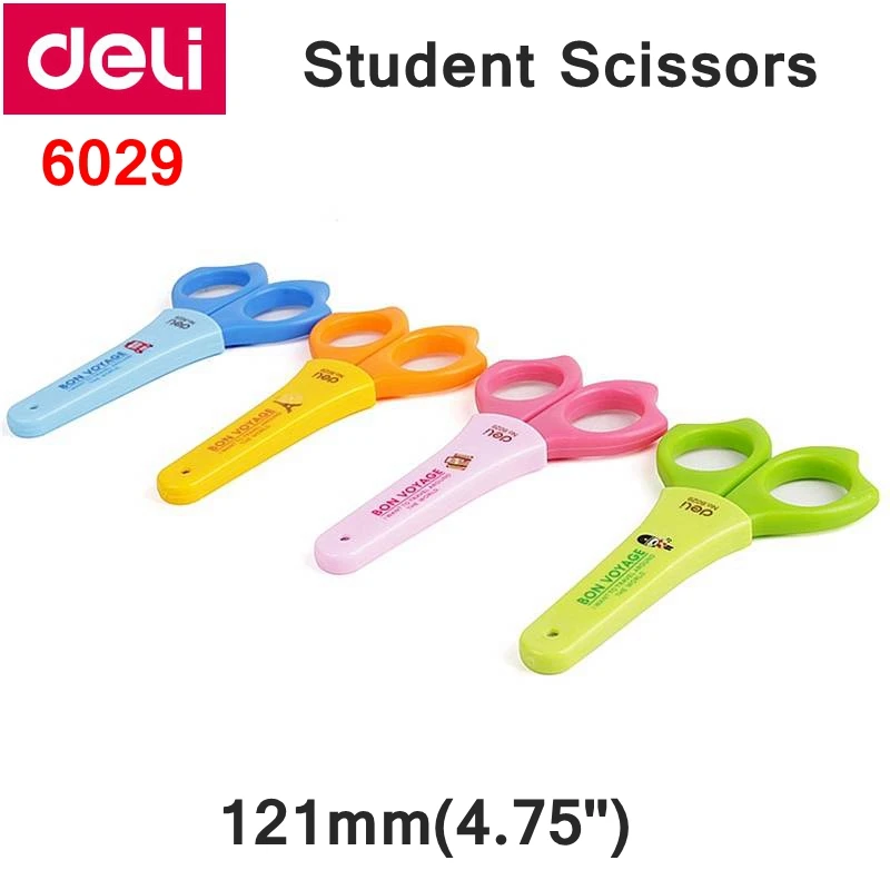 

Deli 6029 Student Scissors 121mm(4.75') stainless scissors retail packing