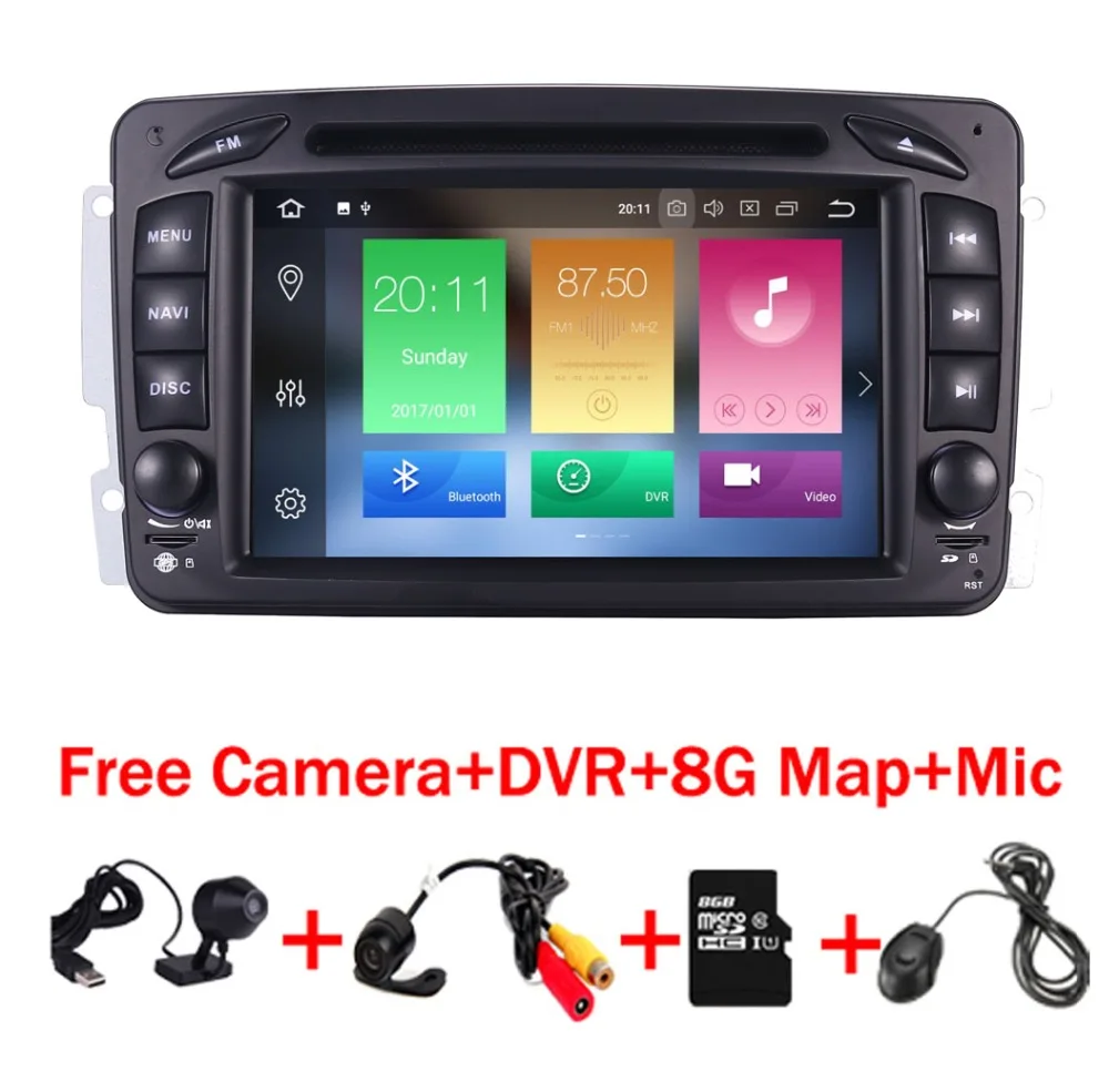 В наличии ANDROID 8 0 автомобильный DVD-плеер для Mercedes-Benz W209 W203 W168 M ML W463 Viano W639 Vito Vaneo 4G Wifi