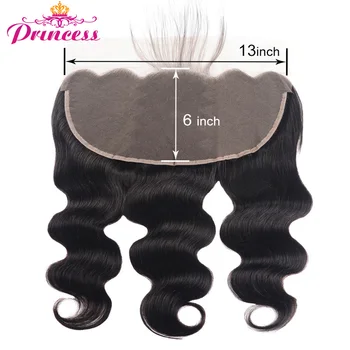 

Beautiful Princess Hair 13x6 Lace Frontal Brazilian Body Wave Frontal Closure with Baby Hair Remy Human Hair Frontal Pre Plucked