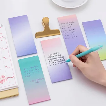 

Korean Rainbow Colored Gradient Memo Pad Stickers Cute Sticky Notes Check Post List Tab School Office Decoration Stationery Kit