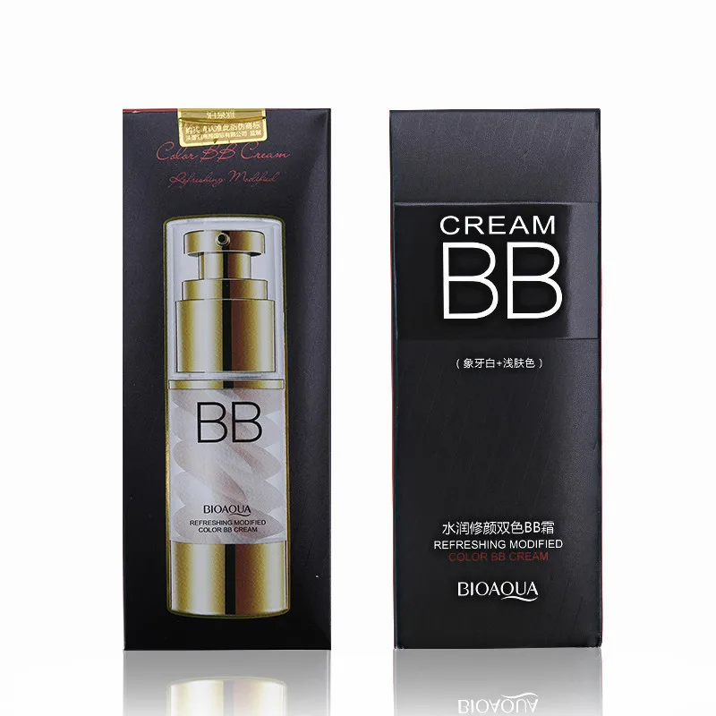 Double Color BB Cream Liquid Foundation Makeup Moisturizer Concealer Base Primer Make Up Corrector Nude Cosmetics 2