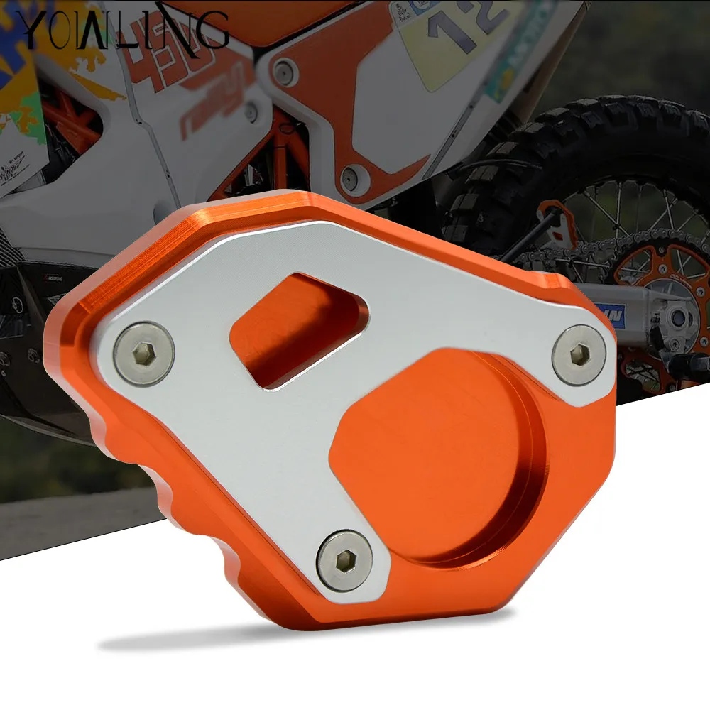 Buy Orange CNC Aluminum Motorcycle Kickstand Side