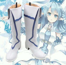 Nueva espada arte Online Cosplay Shoes Yuuki Asuna Anime del partido hecho a medida