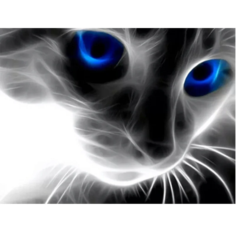 

5D DIY Diamond Painting Full Square/Round Drill "Animal cat" Diamond Embroidery Cross Stitch diamond painting accessories A10