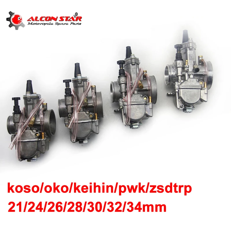 

Alconstar- 21 24 26 28 30 32 34mm Carburator KOSO KEIHIN PWK OKO Motorcycle Carburador With Power Jet Used 2T 4T Scooter ATV UTV