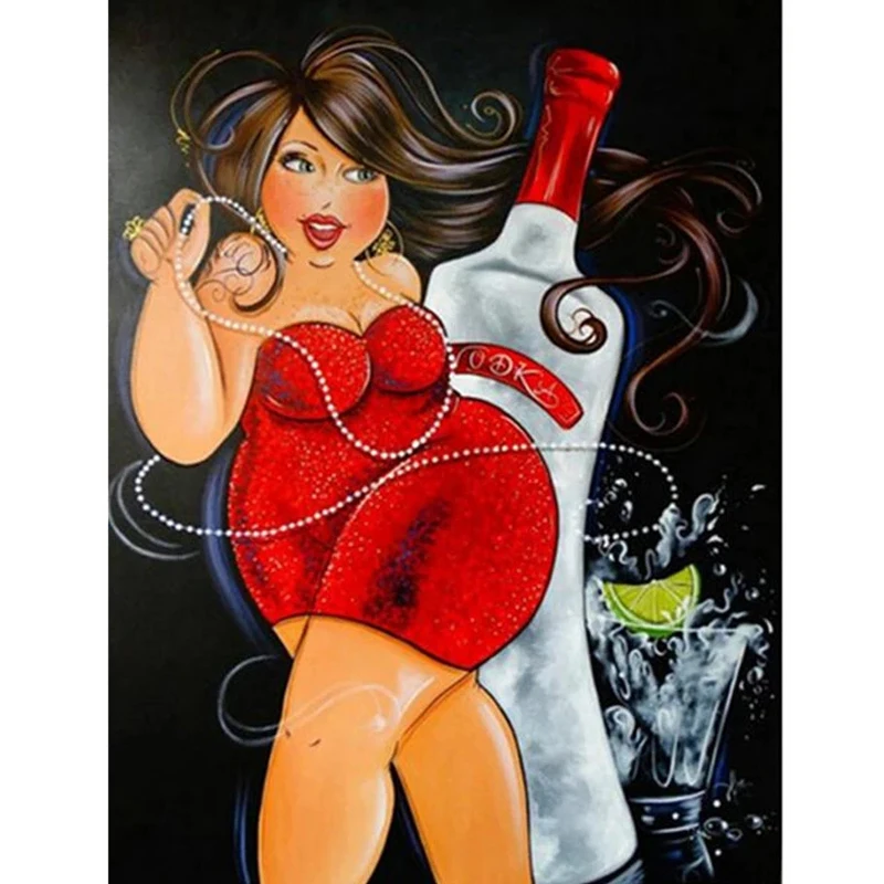 

Diamond Painting thick lady,Diamond Painting Full Square,Painting By Numbers,Diamond Painting Dikke Dames Cross Stitch