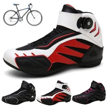 Велосипедная Обувь Мужская Спортивная дорожная велосипедная обувь Поворотная Кнопка шнуровка самоблокирующиеся Спортивные Гонки кроссовки горный велосипед обувь 39-44