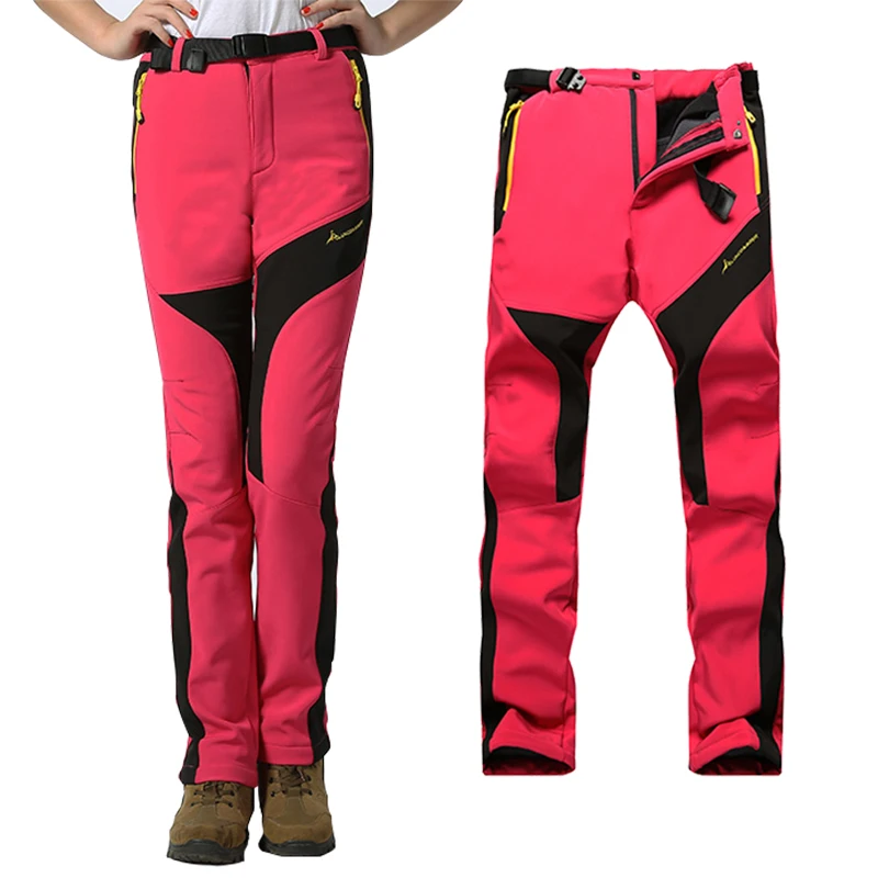 Winter Hiking Pants Women Waterproof Sofshell Outdoor Trekking Trousers ...