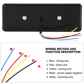 

Rear 12V DC Rectangle Removable Tail Light 75LED Trailer For Caravan Truck Bus Indicator Lamp