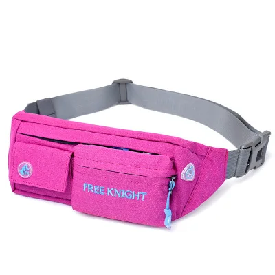 Унисекс 60D Водонепроницаемая нейлоновая сумка для бега, пояс для бега, Спортивная Функциональная сумка для мужчин и женщин, кошелек для денег и телефона, поясная сумка - Цвет: Pink
