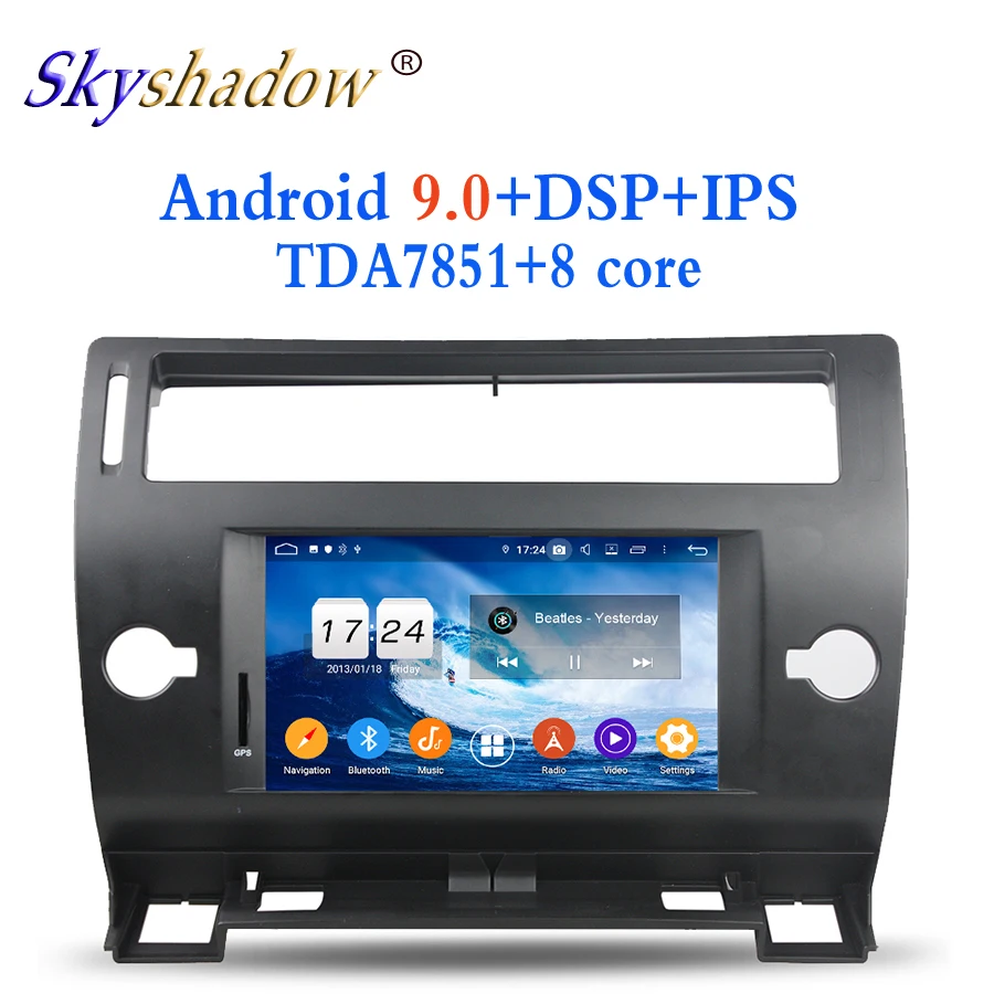 TDA7851 ips Android 9,0 для Citroen C4 Quatre Triumph 2005-2011 4 Гб+ 32 ГБ Автомобильный dvd-плеер gps ГЛОНАСС карта RDS радио wifi Bluetooth