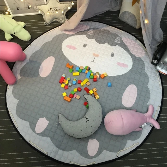 Tapis de jeu de sac de rangement de jouet d'enfants portatifs pour