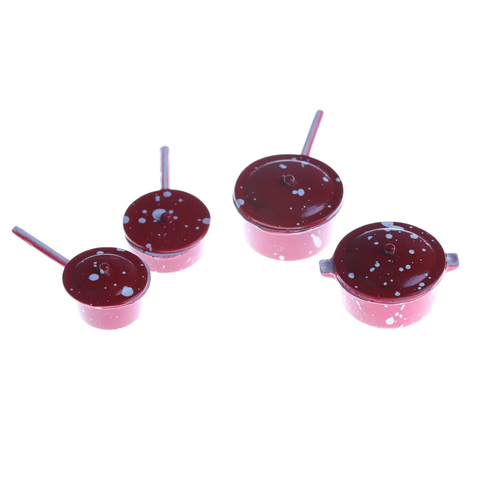4pcs/set 1/12 Dollhouse Metal Spotted Pan Pretend Play Classic Toys for Children Kid Gift Kitchen Miniature Cookware Furniture 4pcs/set 1/12 Dollhouse Metal Spotted Pan Pretend Play Classic Toys for Children Kid Gift Kitchen Miniature Cookware Furniture