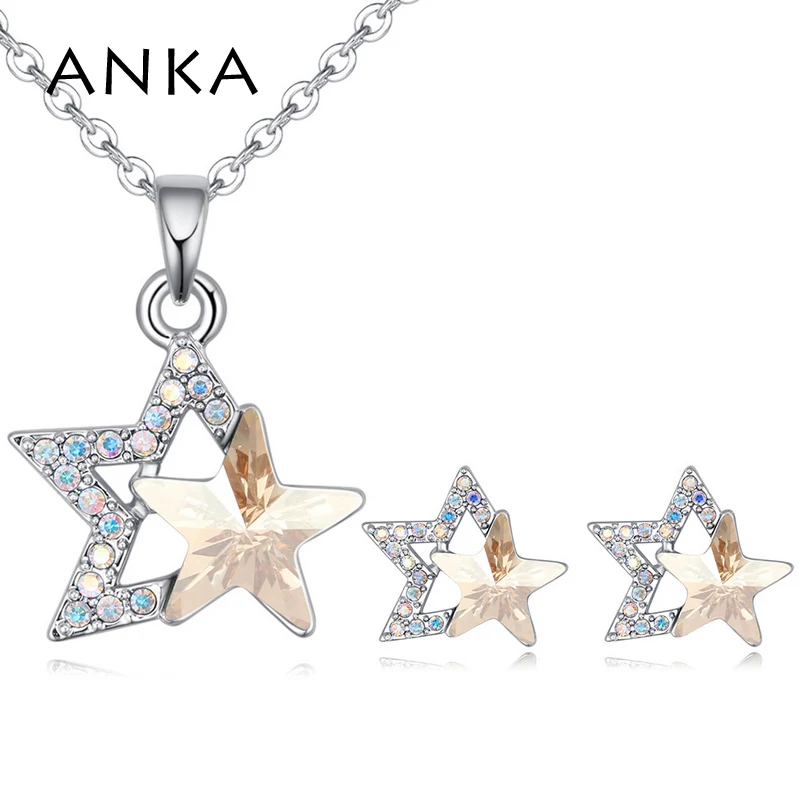 Анка абсолютно шины double star Форма с украшением в виде кристаллов колье серьги