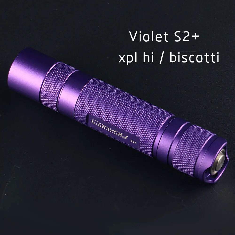 

Violet S2+ flashlight, with XPL HI led inside and ar-coated glass,biscotti firmware
