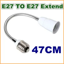 47 см длина лампы лампа Гнездо E27 гусиная шея гибкий удлинитель-адаптер с конвертером
